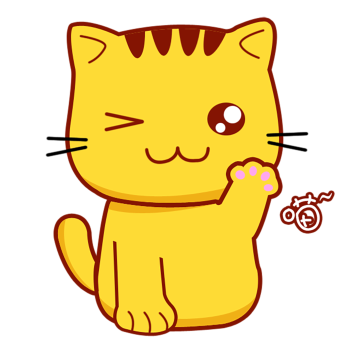 小猫黄色卡通