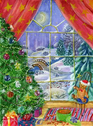 圣诞节油画背景