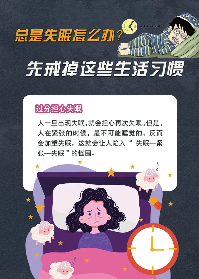 造成失眠的不好习惯医疗海报psd模版下载