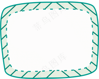 卡通边框 卡通彩色框  手绘对话框 可爱边框 免抠