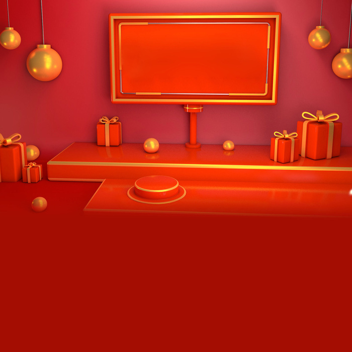 立体C4D场景电商首页主图直通车促销banner海报背景PSD素材