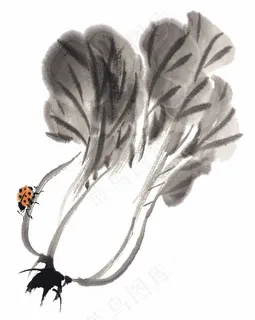 国画瓜果蔬菜鱼虾蟹国画素材