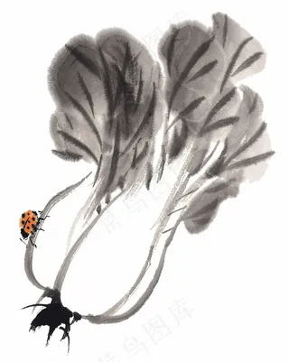 国画瓜果蔬菜鱼虾蟹国画素材