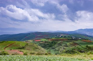 云南东川红土地风景素材图片