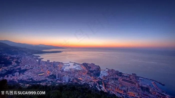 黄昏海景风景画壁纸