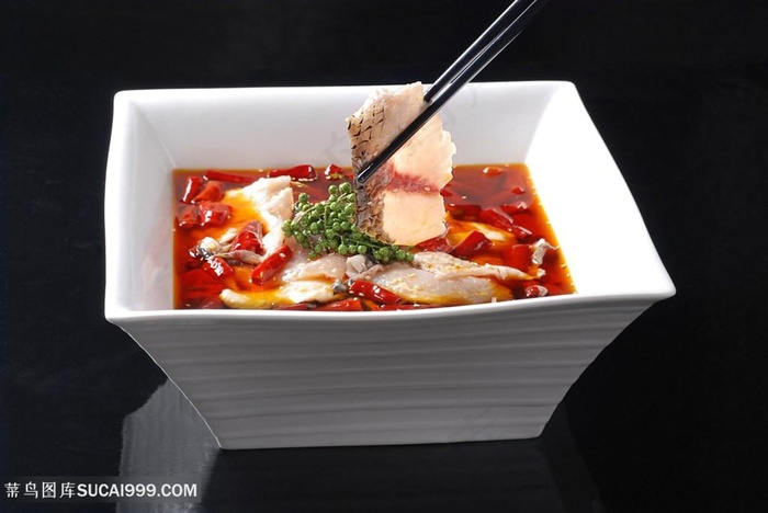 飘香沸腾鱼中华美食摄影图