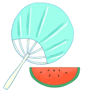 大暑节气夏季元素插画元素