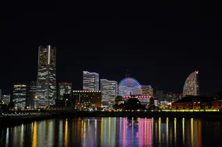 高清唯美海边城市夜景