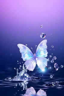 水滴蝴蝶创新渐变背景