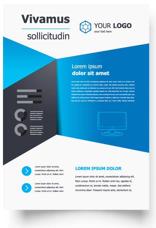 包装宣传册设计模板传单页抽象商务宣传册A4模板创意封面趋势宣传