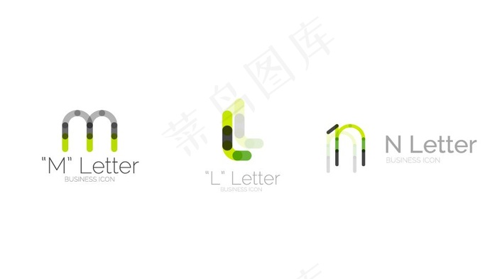 生活字母图标ai矢量模版下载