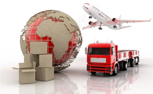 飞机货车等物流设备素材