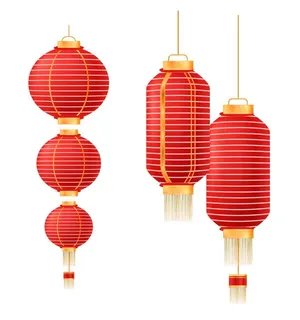 矢量大红灯笼