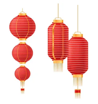 矢量大红灯笼