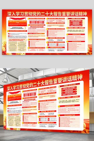 二十大学习内容展板