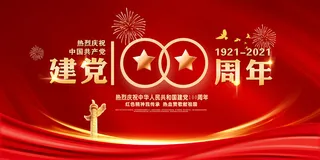 建党100周年党建宣传海报