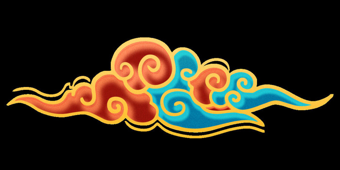 中国风中式国潮敦煌云纹祥云插画图案云朵云彩元素PSDAI设计素材