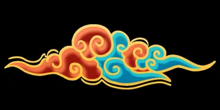 中国风中式国潮敦煌云纹祥云插画图案云朵云彩元素PSDAI设计素材