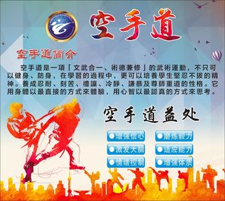 空手道文化简介展板