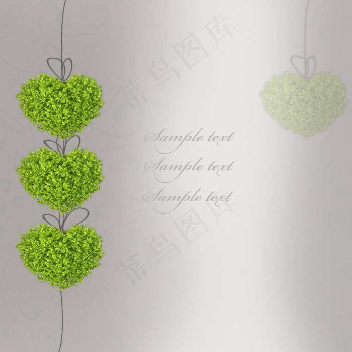 绿色爱心环保背景图片