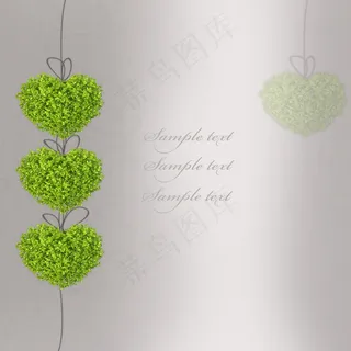 绿色爱心环保背景图片