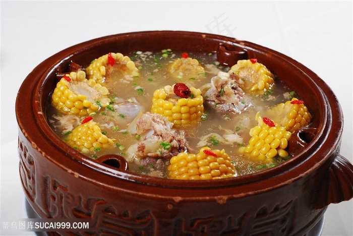 玉米筒子骨的美食图片