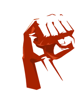 卡通简笔画手绘努力加油拳头装饰