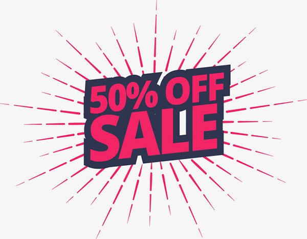 射线五折促销艺术字