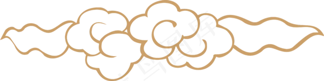 中式传统祥云中国风古典水纹吉祥图案免抠
