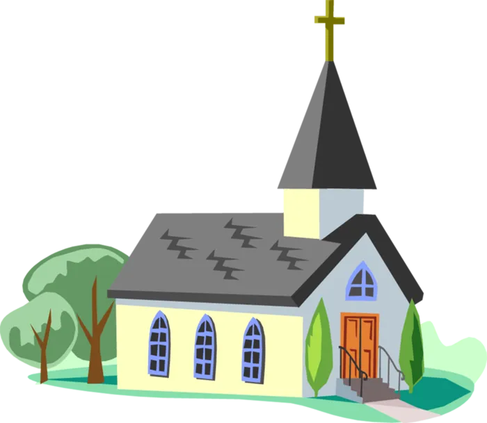教堂简笔卡通