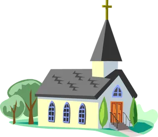 教堂简笔卡通