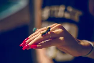 2017红色美甲图片