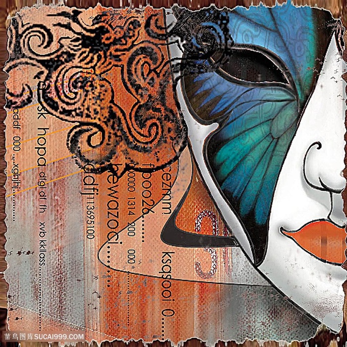 国粹京剧面具装饰画