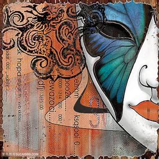 国粹京剧面具装饰画