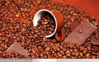 巧克力桌面壁纸-咖啡豆