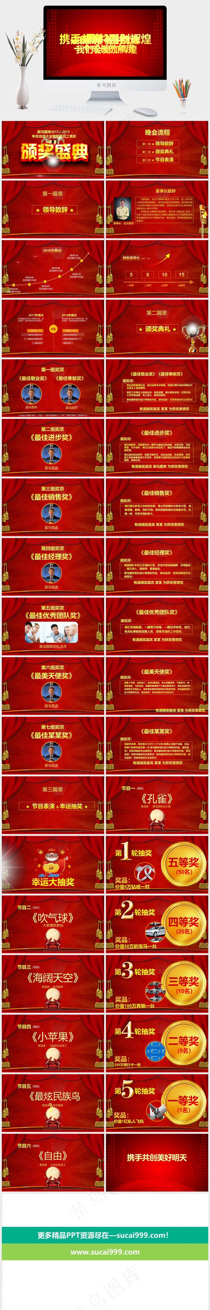 表彰
红色营销PPT模板