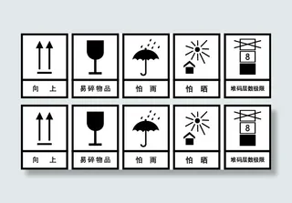 设计箱用防压标识