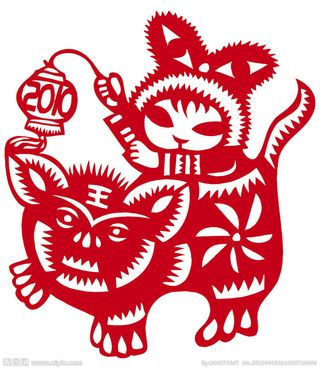 创意  年画 剪影 窗花