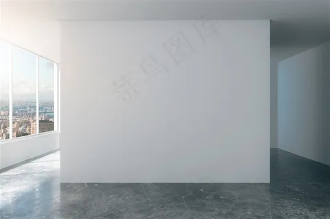 一面白色的墙壁