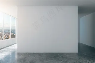 一面白色的墙壁