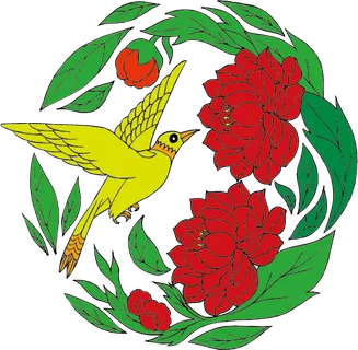 中国吉祥图免扣元素矢量图牡丹