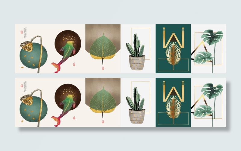 五联创造荷花装饰画