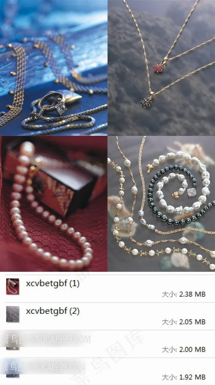 珍珠项链摄影素材