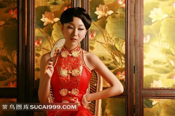 古装旗袍美女素材