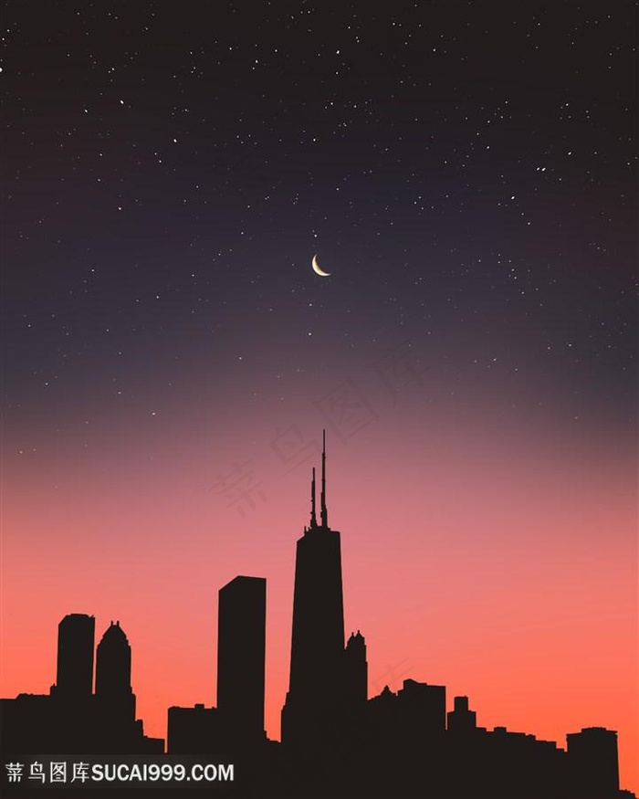 唯美夜晚的城市图片