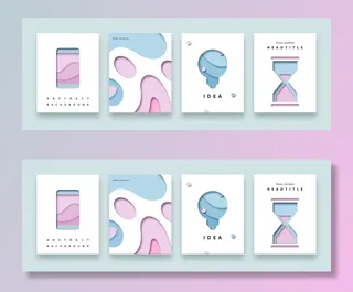 清新孟菲斯风格渐变科幻离子风KV主视觉海报大图高端psd分层素材