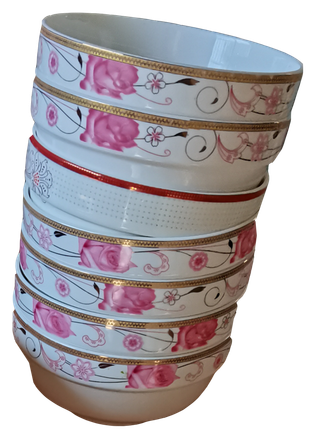 一叠碗餐具陶瓷免抠元素实拍高清摄影食物素材元素