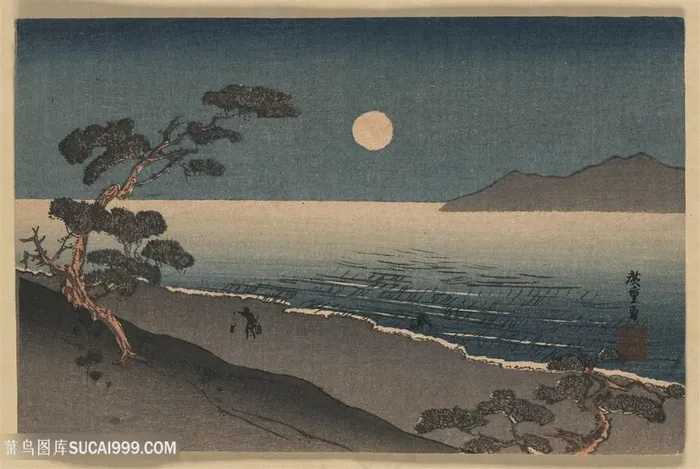 高清浮世绘唯美湖畔美景