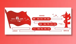 党建文化墙*核心价值观