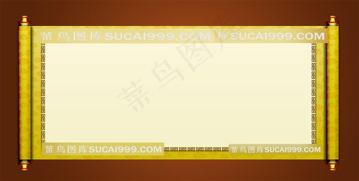 中国风画轴素材图